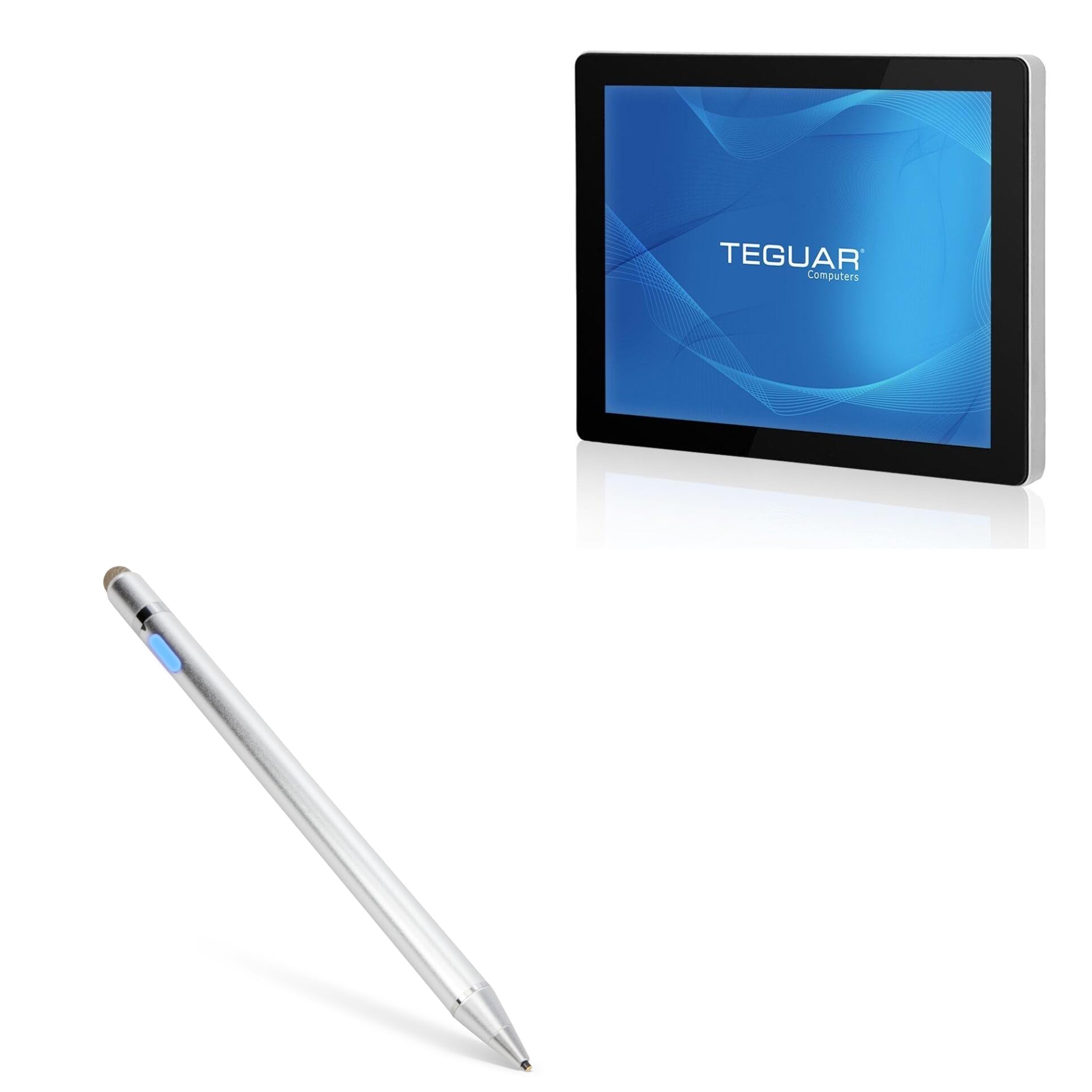 BoxWave Stylus Pen Compatible with Teguar TP-4040-19 - AccuPoint Active Stylus, Electronic Stylus with Ultra Fine Tip - Metallic Silver