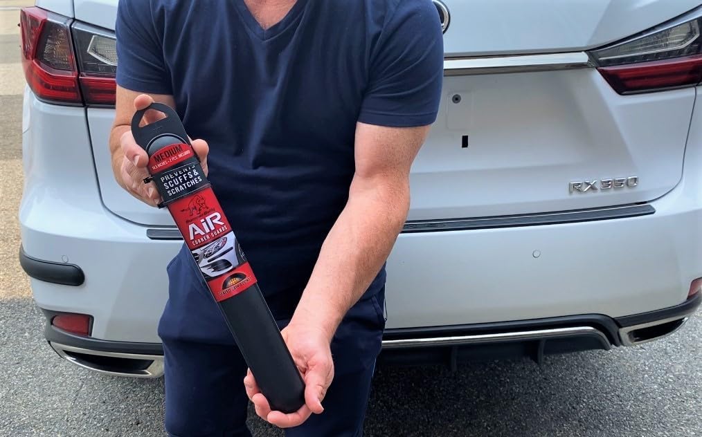 BumperBully Air - Corner Bumper Guards. Protects Your Front and Rear Bumpers from Scraps, dents and Damage - Medium Size (14.5" Length)