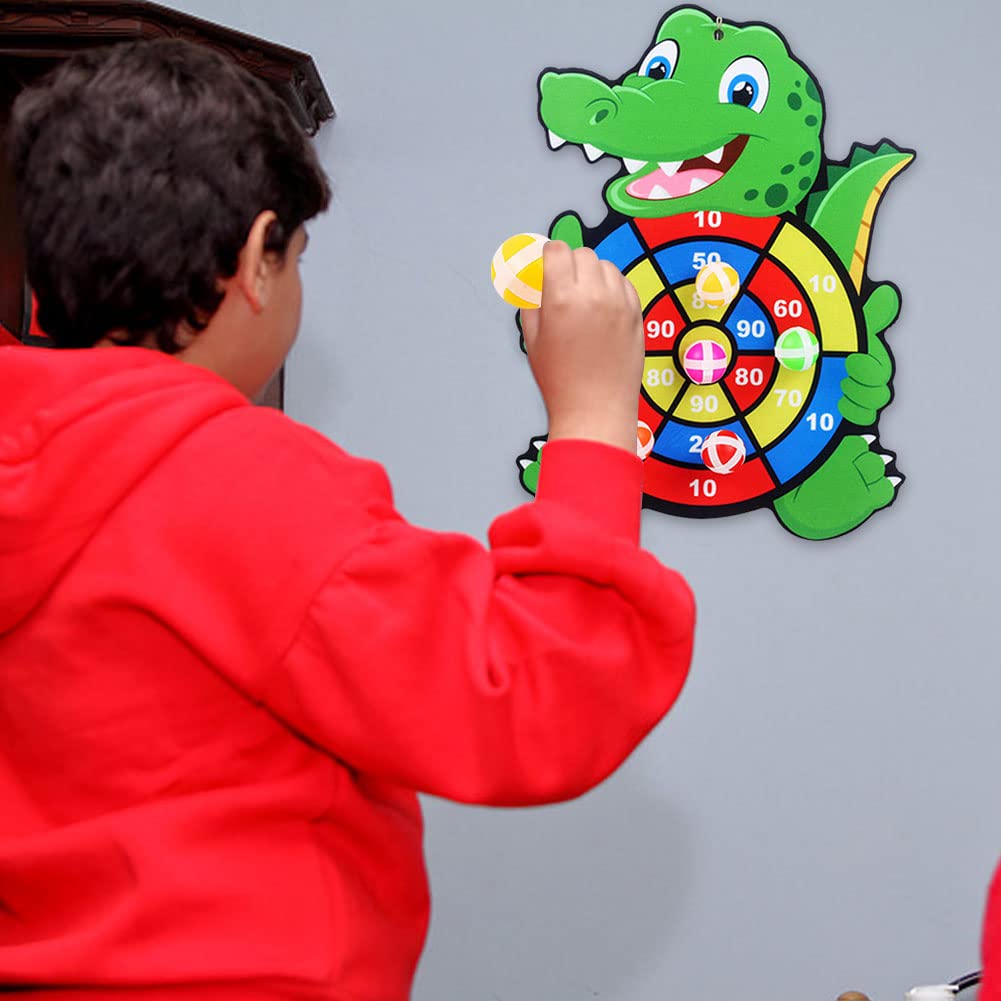 Cartone Animato Giocattolo for Freccette all'aperto Comodo con Gancio Lancio di Palla Giocattolo Appiccicoso Lancio Giochi educativi for Bambini Regalo di Festa (Coccodrillo)