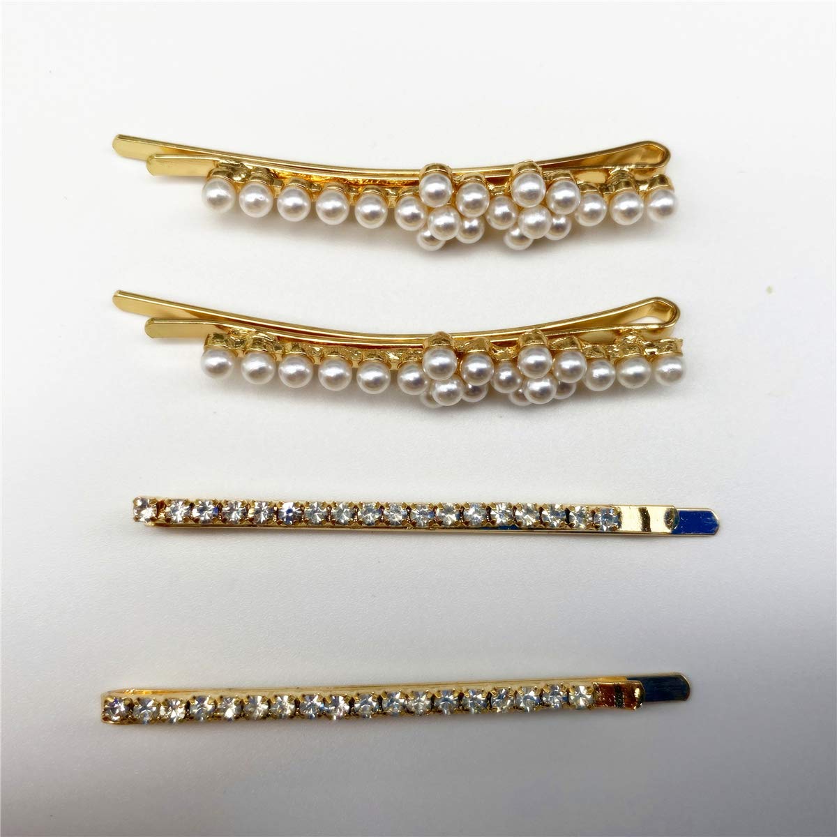 PCS Hairpins With Pearls Zircons, Shiny Hair Barrette For Women Girls