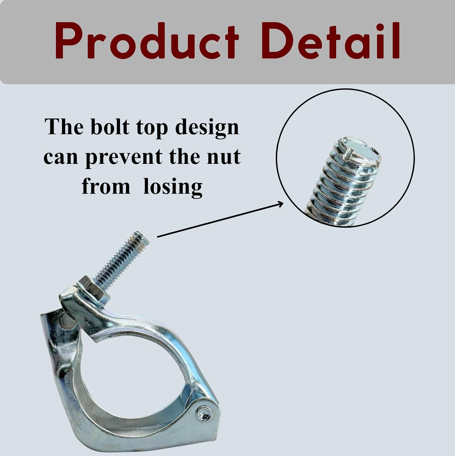 4 Pack Scaffolding Couplers, Scaffold Clamps for 2.2-2.5 inch (55-63mm) OD Tube (Half Coupler)