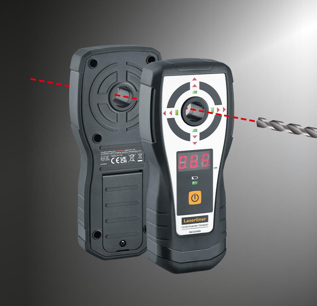 Umarex Laserliner 075.400A Perceuse de forage | Indicateurs LED précis, Aide au marquage, Trous de mur et plafond, Jusqu'à 120 cm