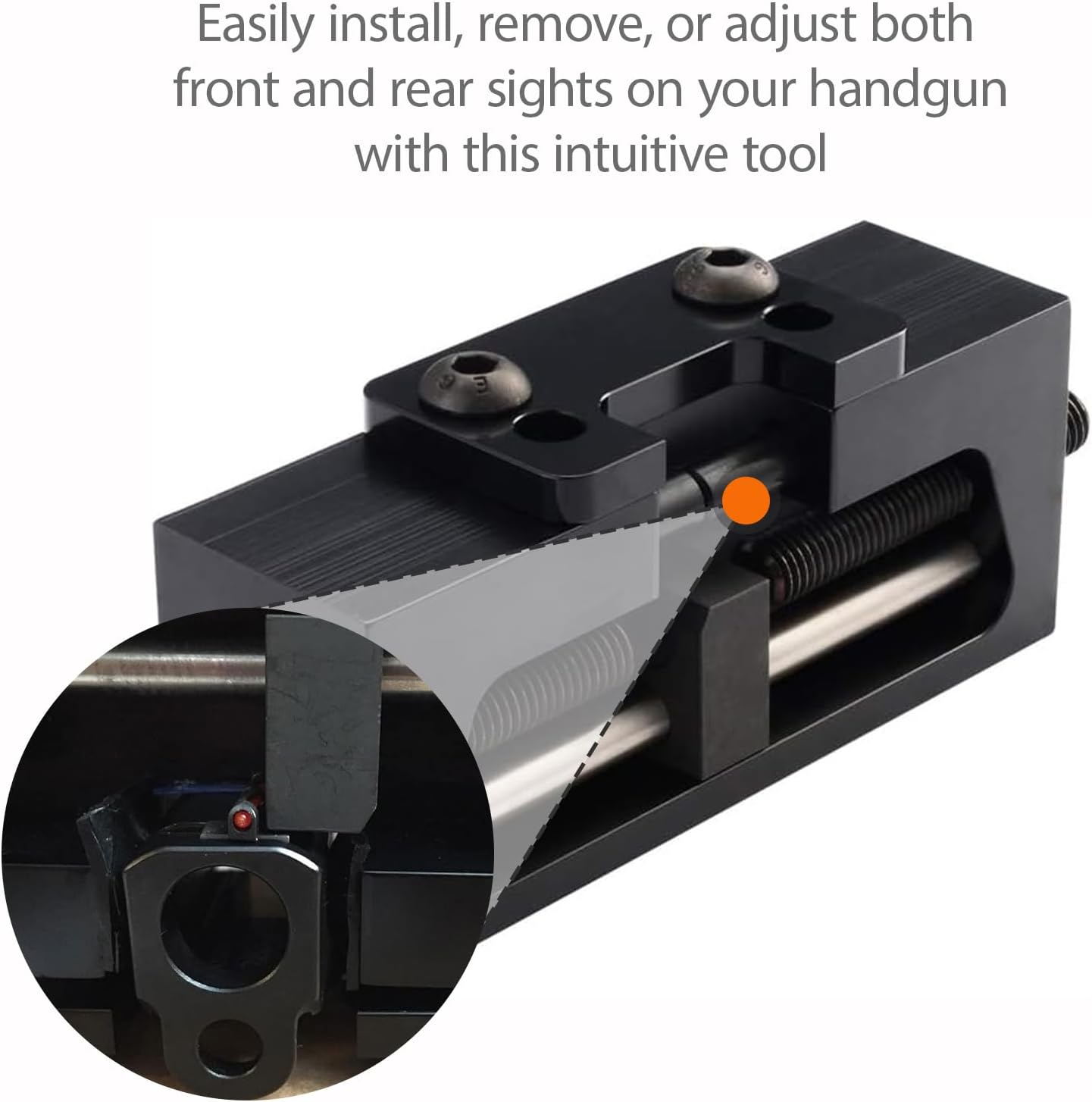 Universal Sight Pusher Tool for Handgun, Compatible with Glocks, 1911s and Others, for Precise Front and Rear Sight Adjustment with Disassembly Tool Kit