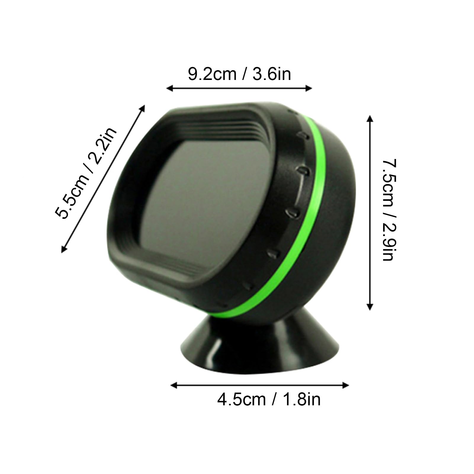 Voiture Thermomètre Horloge Numérique DC 12V Automobile Horloge LED Allumé Double Jauge de Température Voltmètre Jauge de Température (GREEN)