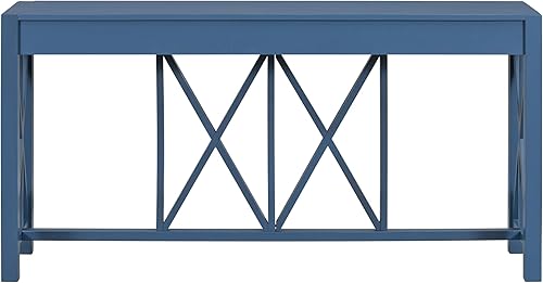 Miniatura 200 de Mesa consola contemporánea con parte superior de madera de hormigón de inspiración industrial, armario de almacenamiento de acento para sala de Gris