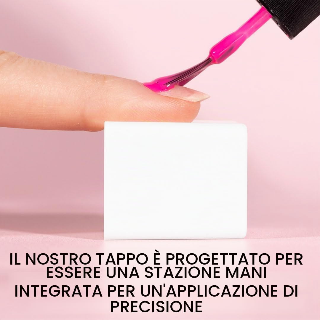 Nails Inc - Set di 4 pezzi per manicure e pedicure, base coat, smalto rosa a lunga durata, asciugatura rapida, olio di riparazione per unghie, qualità da salone di bellezza