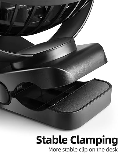 Miniatura 10 de Viniper Ventilador USB con clip de 6 pulgadas ventilador de escritorio pequeño portátil rotación de 360 ventilador de mesa de viento de 3