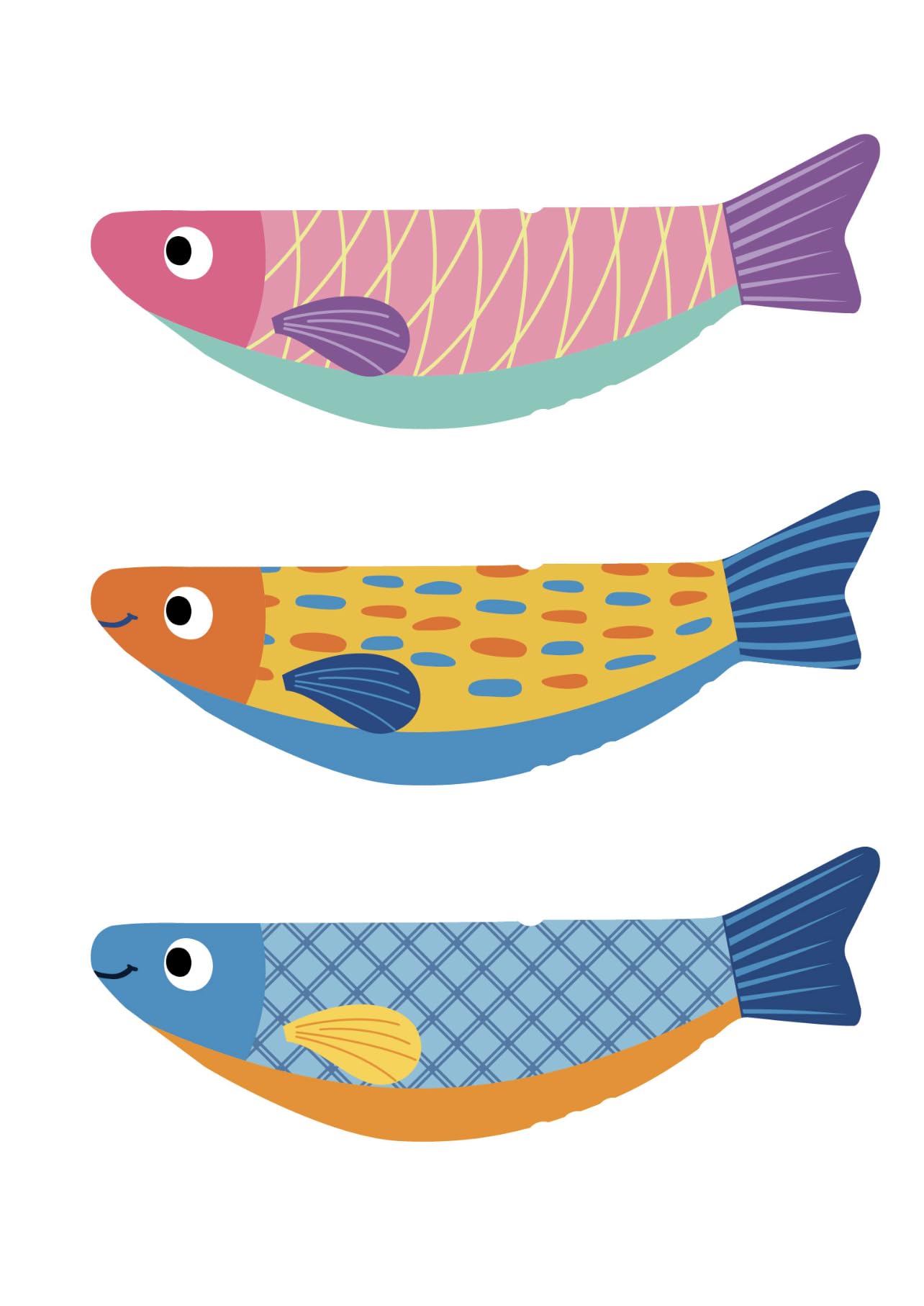 Potaroma Giocattoli colorati per gatti a forma di pesce, in tessuto morbido, giocattoli interattivi con erba gatta, confezione da 3 giocattoli da masticare per interni, per mordere e arricchire i