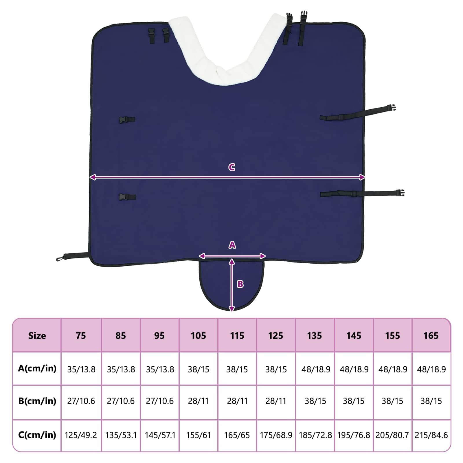 Manta para caballos Aqua de forro polar con hebillas ajustables, resistente al viento, transpirable y cálida para exteriores, pasto, protección de establo