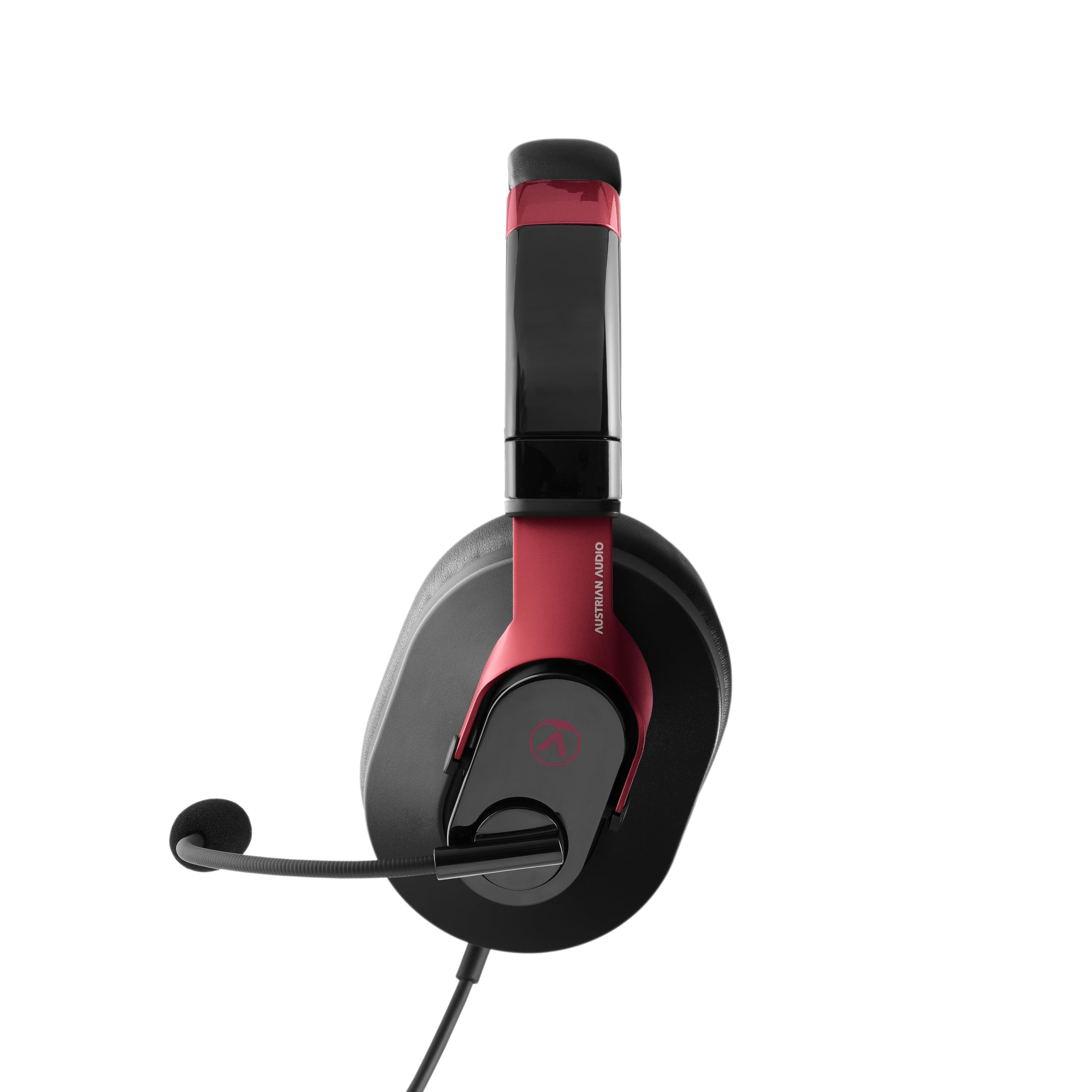 Austrian Audio Cuffie da Pro Gaming con Microfono PG16 (accessori da gaming pieghevoli, cavo da 1,4 m rimovibile), nero/rosso