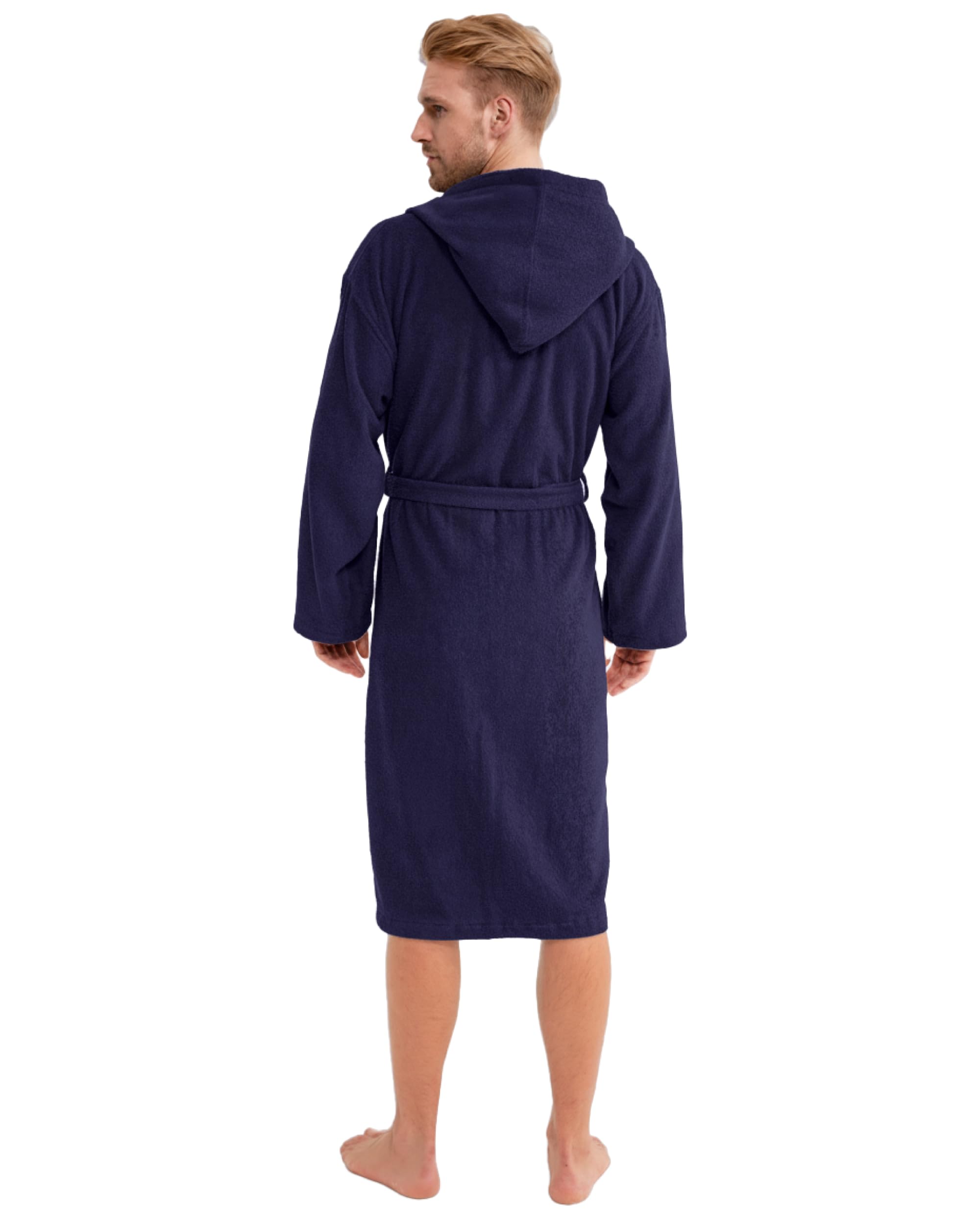 Twinzen Accappatoio Uomo Spugna con Cappuccio 100% Cotone - Morbido, Assorbente, Certificato Oeko-Tex