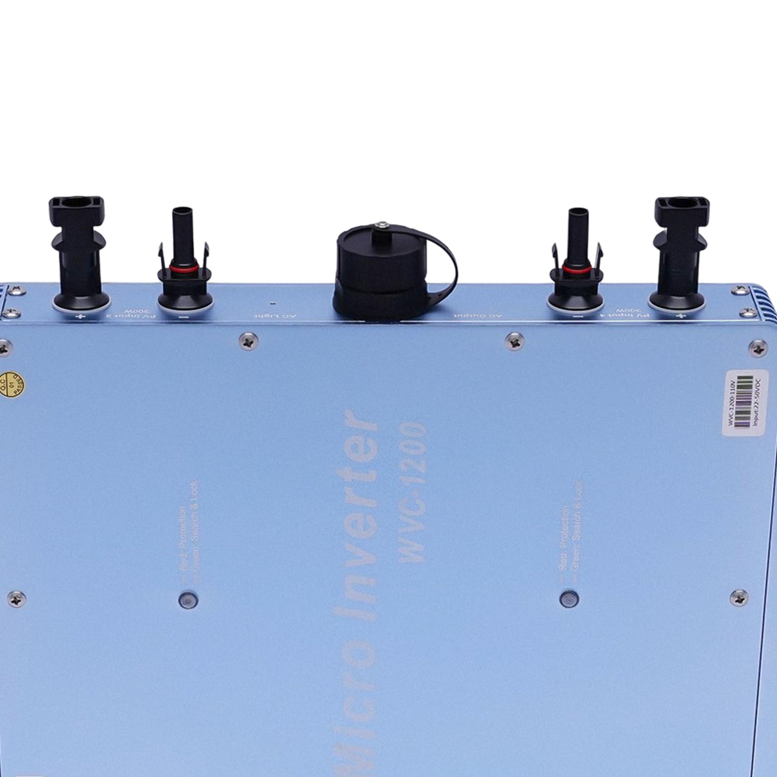 Invertitore solare intelligente da 2,88 kg, micro inverter solare da 1200 W, con display LCD IP65, protezione dall'acqua, inverter solare per moduli da 36 V, collegamento di rete nell'alloggiamento in
