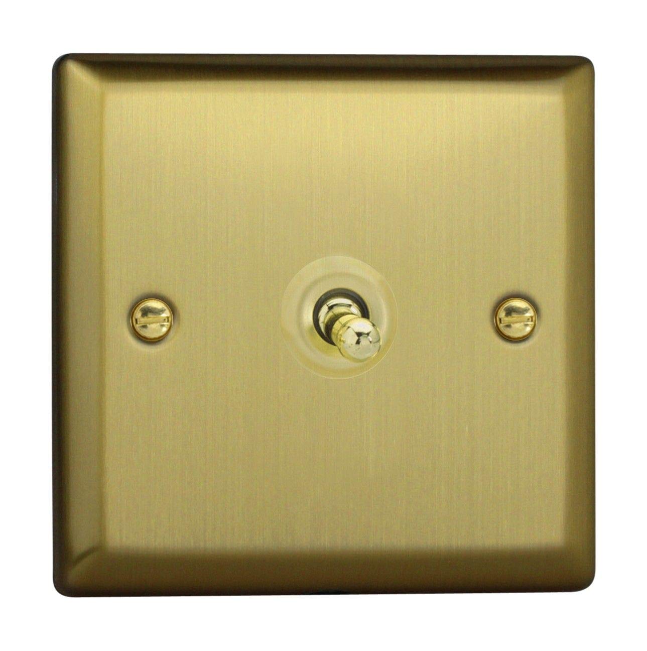Varilight Urban Brushed Brass 1 Gang 2-Way 10 Amp Toggle Switch