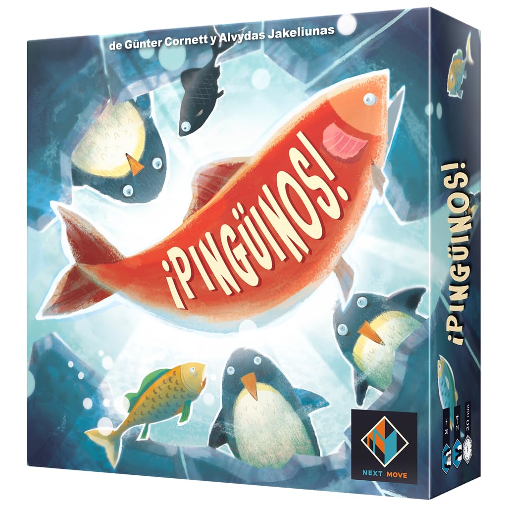 Next Move Games | Pingwiny! | Strategiczna gra planszowa dla dorosłych i dzieci, od 8 lat | Od 2 do 4 graczy | 20 minut na mecz | Polski