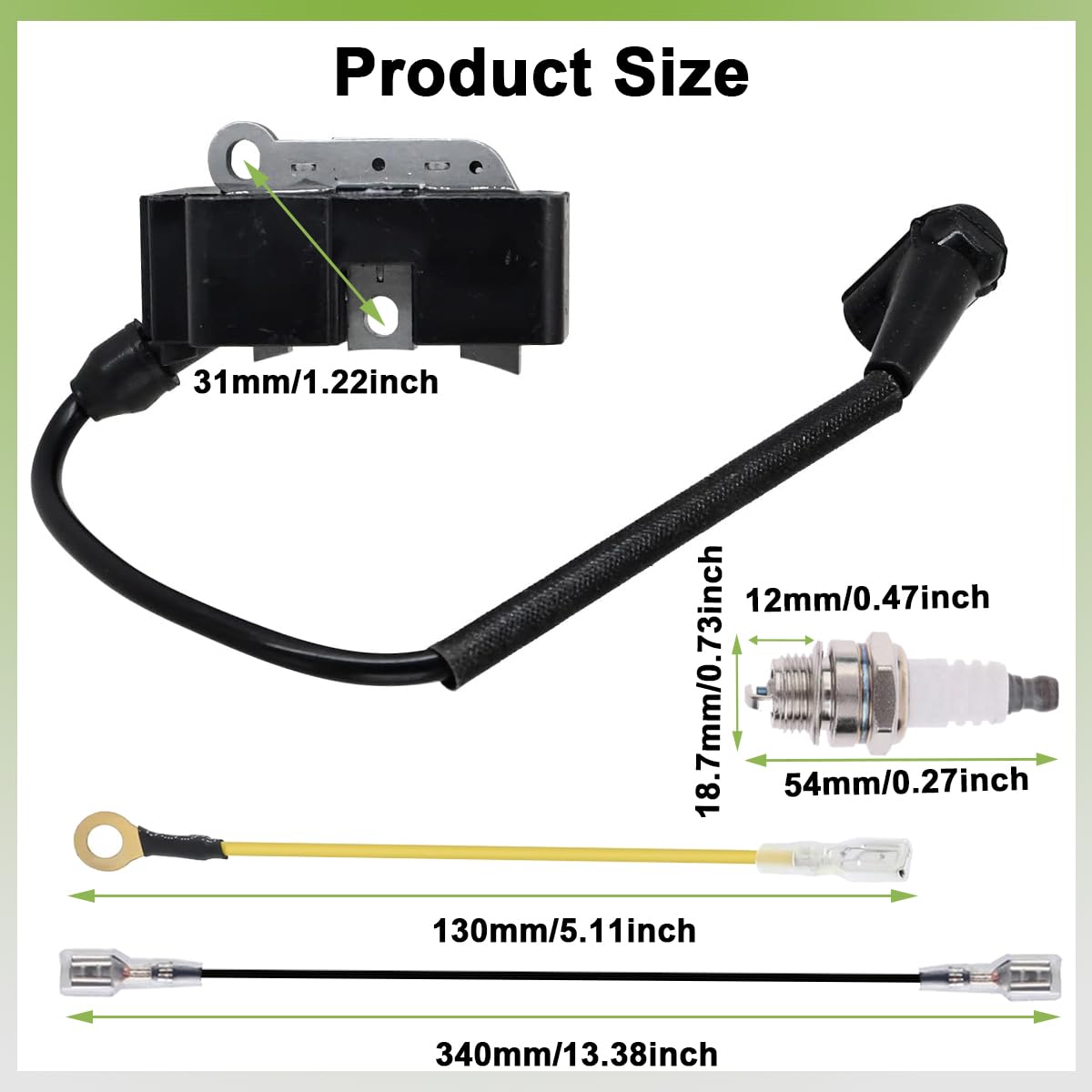 ZAMDOE 544047001 Modulo Bobina di accensione per Husqvarna 390 385 375 372 371 XP 365 362 359 357 353 351 350 346 345 340 338 339 455 460 461 Parti per Motosega Sostituisce 537 16 22-04, 5440471-01