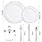WELLIFE 600 Pcs Sliver Disposable Dinnerware for 100 Guests, Dinnerware Set of 100 Dinner Plates, 100 Salad Plates, 100 Spoons, 100 Forks, 100 Knives, 100 Cups