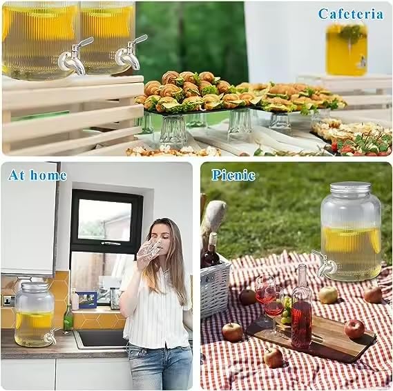 Produktbild von Limonadenspender 5L Mit Zapfhahn – Auslaufsicher, Mit Teefilter, Für Partys & Picknick