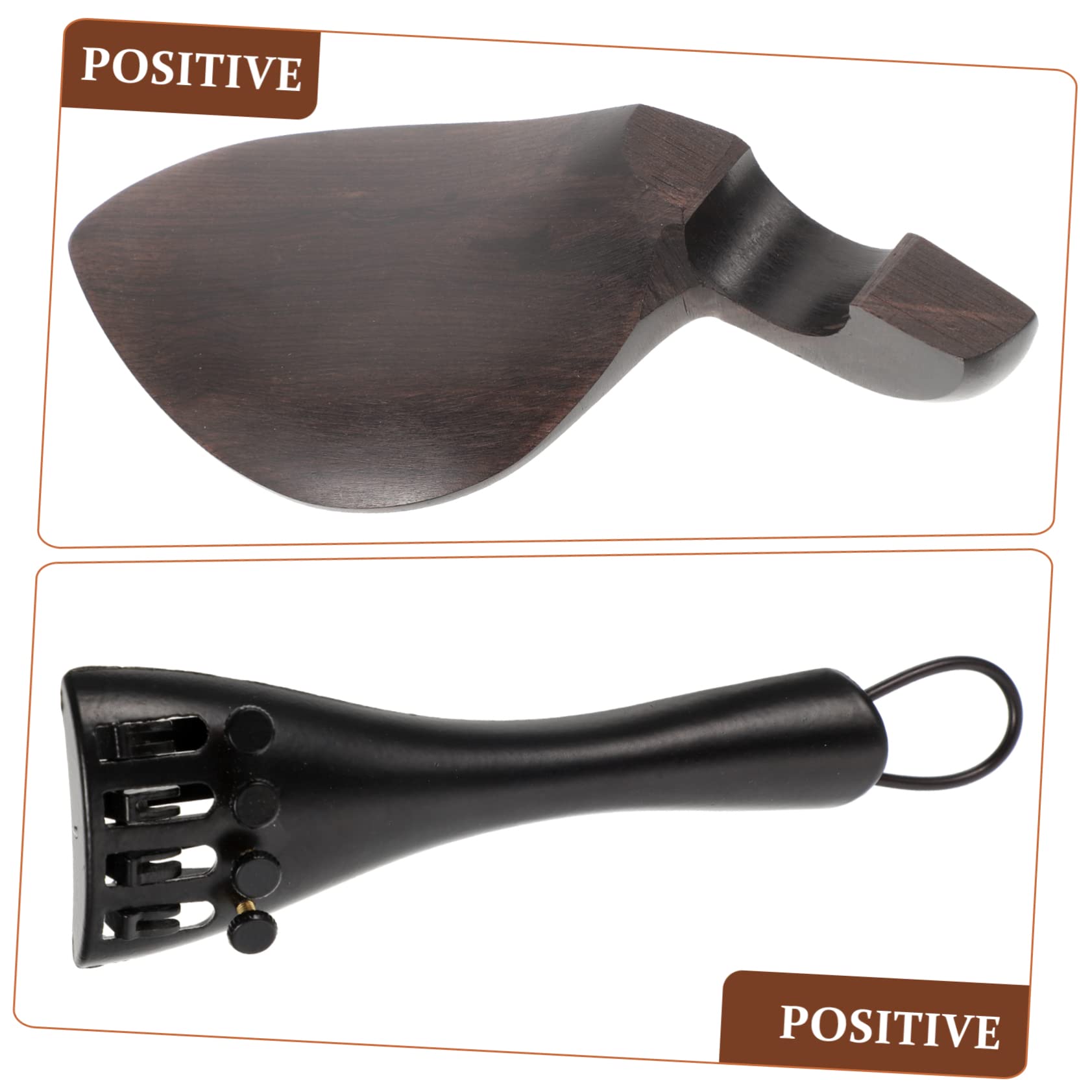 ibasenice 2ensembles Kit De Bois Pour Violon Accessoires De Mentonnière Chevilles Et Cordes Bois Avec Vis Argentées Et Facile à Installer