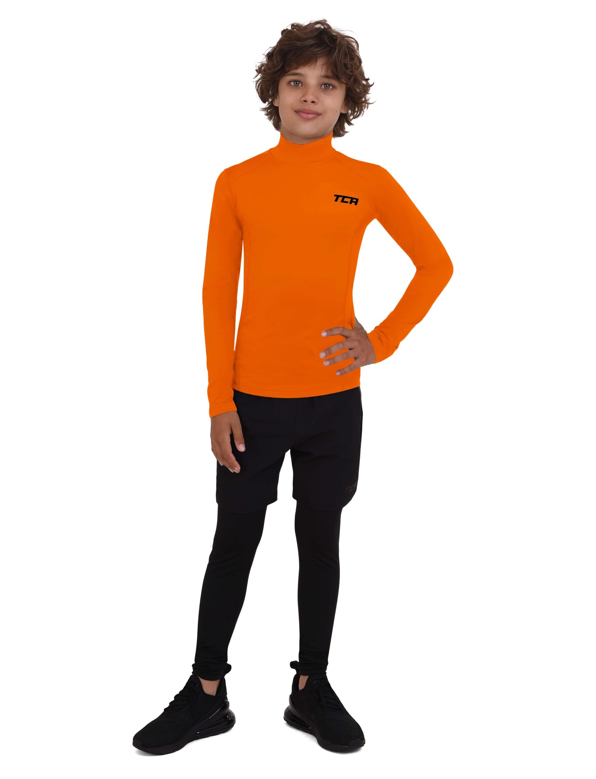 TCA SuperThermal T-Shirt Thermique Manches Longues Couche de Base de Compression pour Le Football et la Course pour Garçon