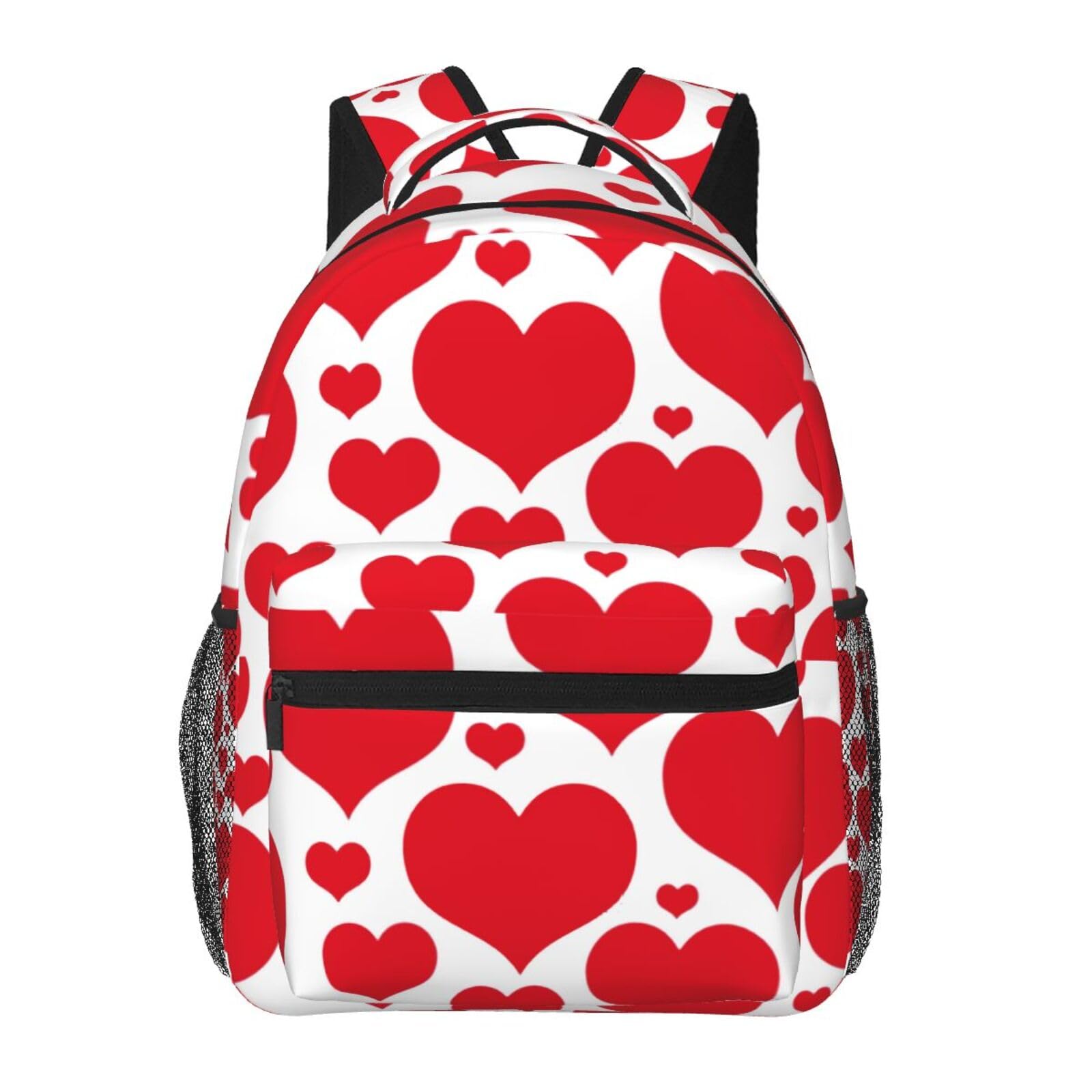 ASYG Heart Backpack Valentine's Day Laptop Backpack Cute Tablet Travel Picnic Travel Bag Cute Laptop Bag Funny Bag