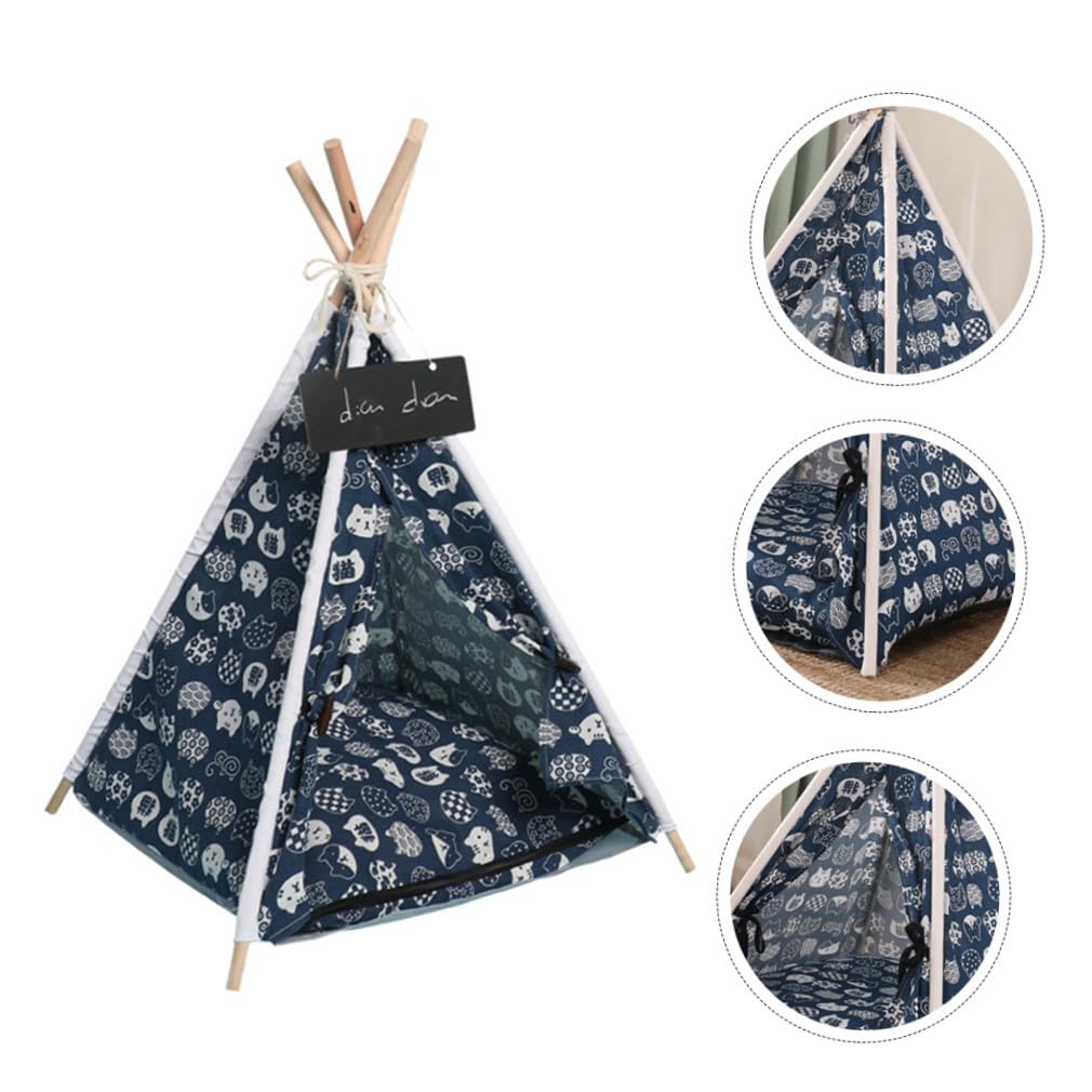 Alasum Tente pour Chien et Chat avec Coussin Amovible Tente en Toile Lavable Abri Confortable pour Animaux Espace Repos Intérieur et Extérieur Protection Contre la Lumière et Les