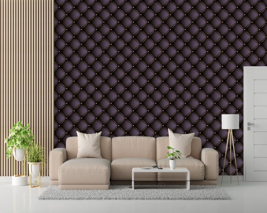 Image of Self-Adhesive 3D Decorative Abstract Wallpaper Specific Product for Bedroom, Living Room, Kids Room, Play Room, Office Wallpaper for Home Decor, Size (16x48 Inches Each Brown Strip)