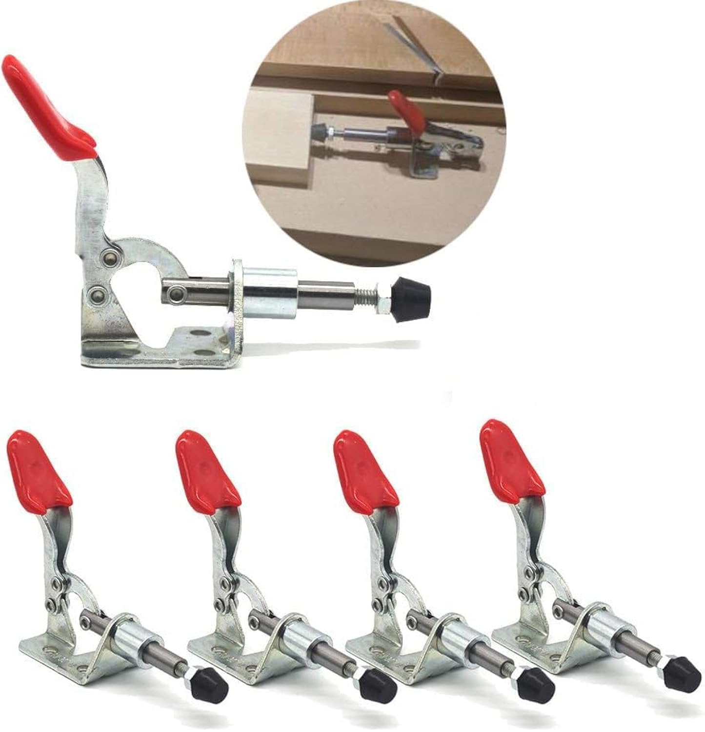 Humitar 5 PACK Push Pull Action Toggle Clamps 301AM Latch Anti-slip Hand Tool 110Lbs Holding Capacity Quick Release Clamp