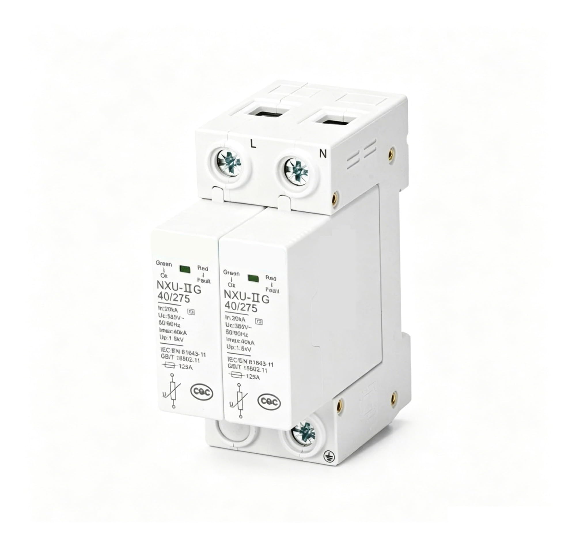 NXU-IIG 40kA 275V 2P AC Dispositif de Protection Contre Les surtensions SPD parafoudre Basse Tension Maison pôle Protection Contre Les surtensions