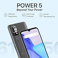 Vista 3 de UMIDIGI Teléfono celular desbloqueado, Power 5 Smartphone 3+64GB, Helio G25 Octa-Core 6150mAh, 6.53 teléfonos con pantalla HD con cámara