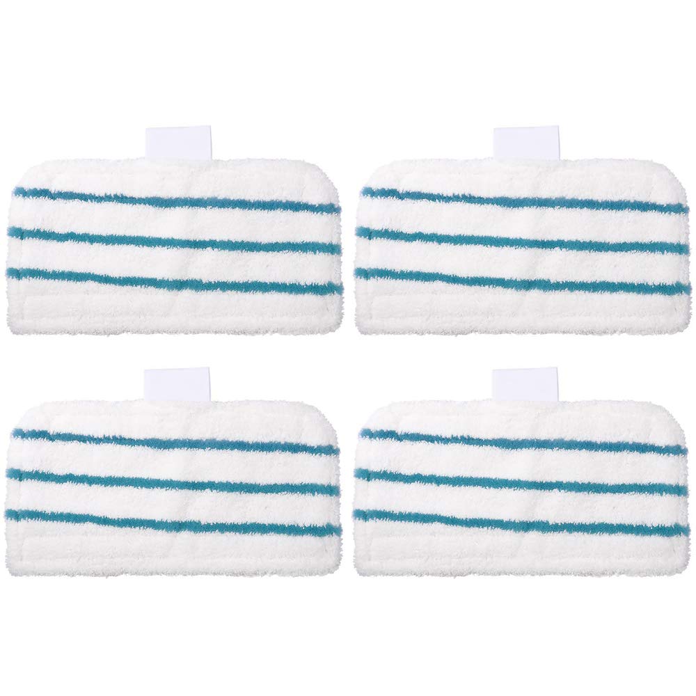 4 Pack Washable Pads Replacement Compatible for Black+Decker Steam Mop Compatiable 1600 Series, HSMC1300FX HSMC1321 HSMC1361SGP BDH1855SM BDH1760SM BDH1765SM BDH1720SM BDH1725SM