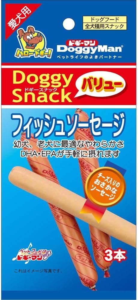 Amazon Co Jp ドギーマン ドギースナックバリュー フィッシュソーセージ 犬用おやつ ドラッグストア