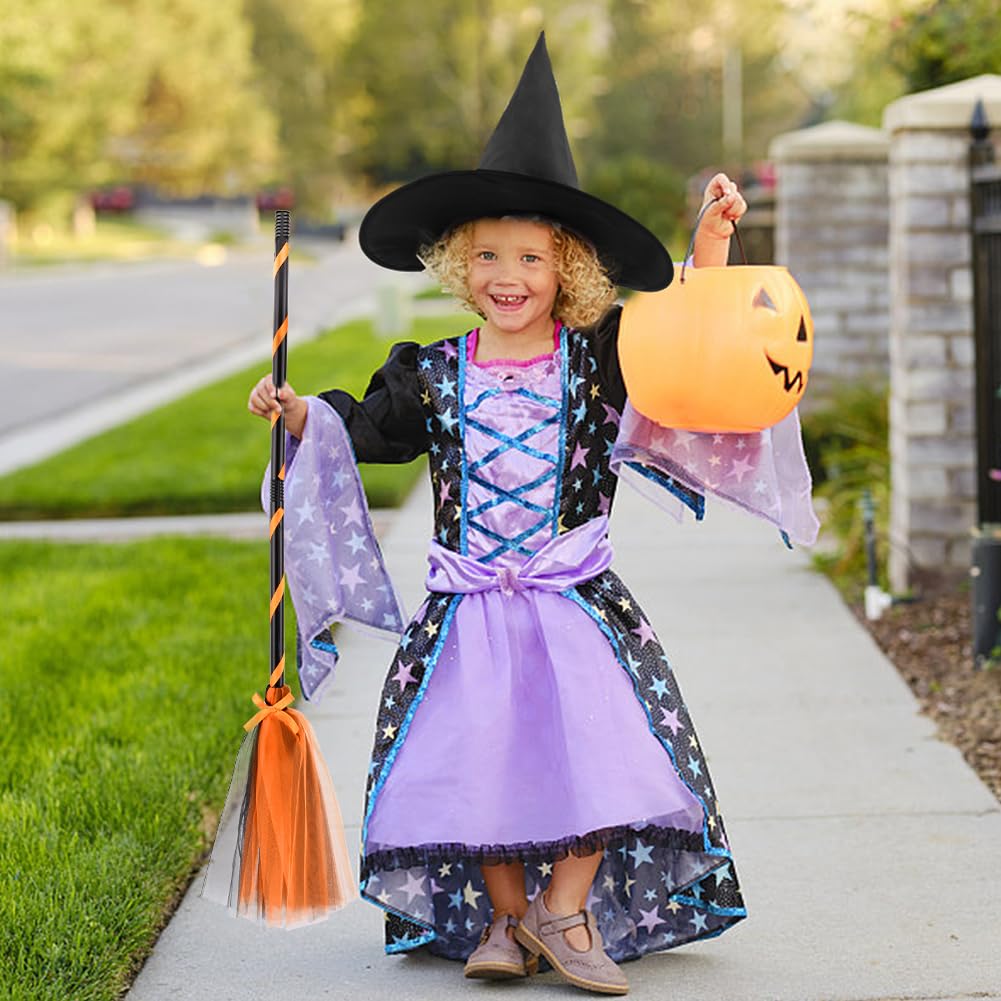 Escoba De Bruja Halloween Para Niños – Disfraz Y Juego Imaginativo De 80 Cm
