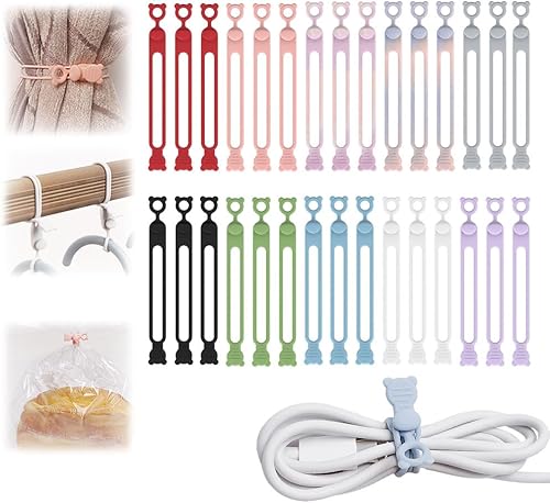 Organizador de cables de datos, 2025, nuevo organizador de cables de silicona reutilizable, organizador de cables elásticos multiusos para