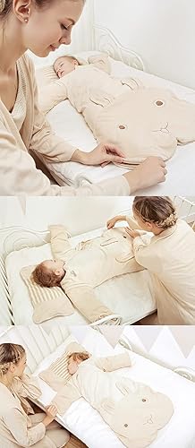 Miniatura 4 de Saco de dormir con cremallera de 3 vías para bebé, niña, niño, unisex, saco de dormir para bebé, 100% algodón, TOG 2.5, manta portátil para bebé
