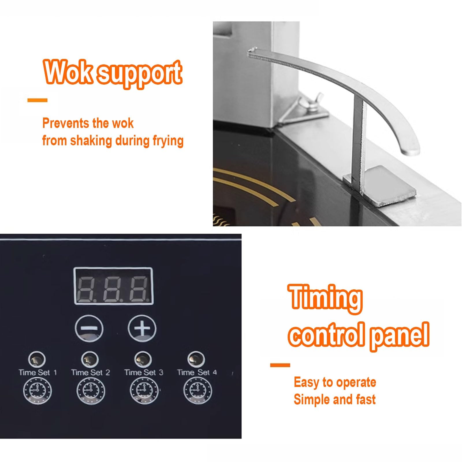 Robot De Cocina Diseño De Tapa Visible Transparente 9 Niveles De Ajuste De Potencia De Fuego Robot Cocina con Pantalla Táctil con Paleta Giratoria, 220v