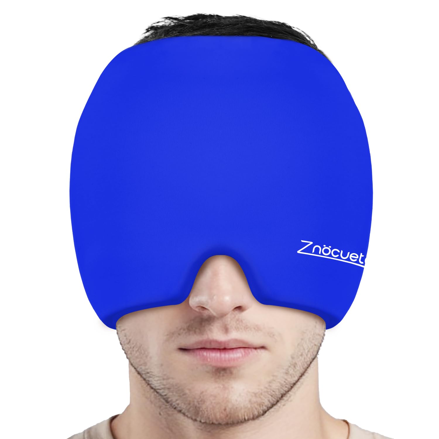 ZNÖCUETÖD Migraine Headache Relief Cap Hat Full Head ice Pack Wrap Cooling Gel Ice Beanie Cold Cap Hot/Cold Compress Therapy for Sinus, Stress, Tension, Hangover Headache Pain Relief, Men Women
