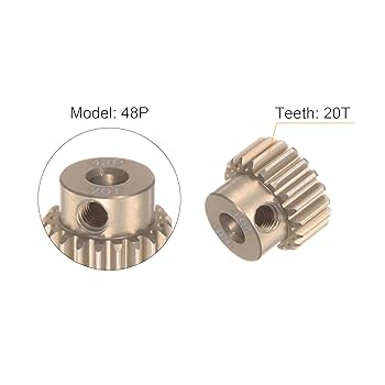 Amazon.co.jp: uxcell 48Pピニオンギアセット3.175mm（1/8