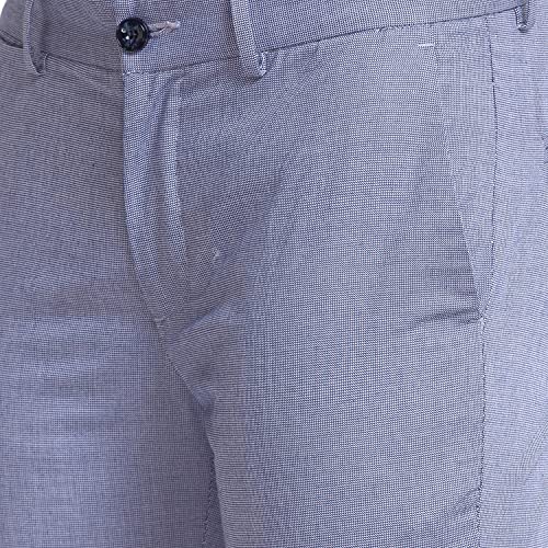 Image of Colorplus Men's Poly Cotton Blend Yarn Dyed Pattern Contemporary Fit Flat Front Casual Trouser