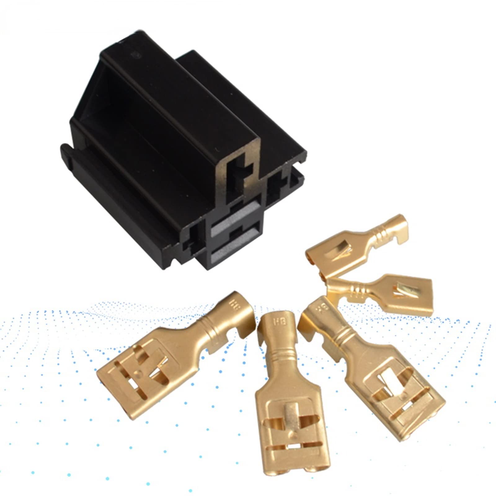 QEFHSVVZE Automobile Relay Socket Terminals for 80A auto Relay 2pcs 6.3mm + 3pcs 9.5mm