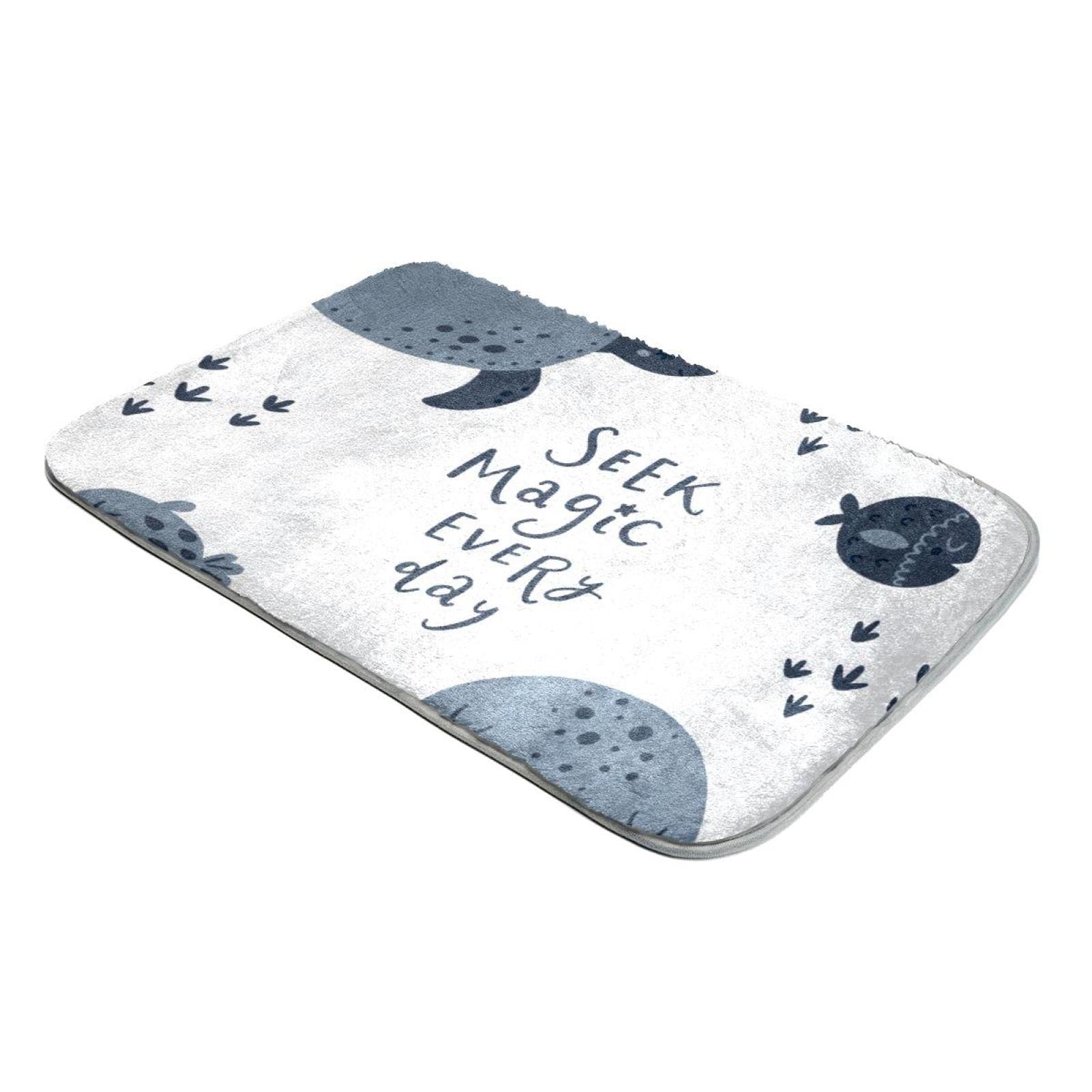 Tapis en fausse fourrure ultra doux à poils longs avec motifs marins