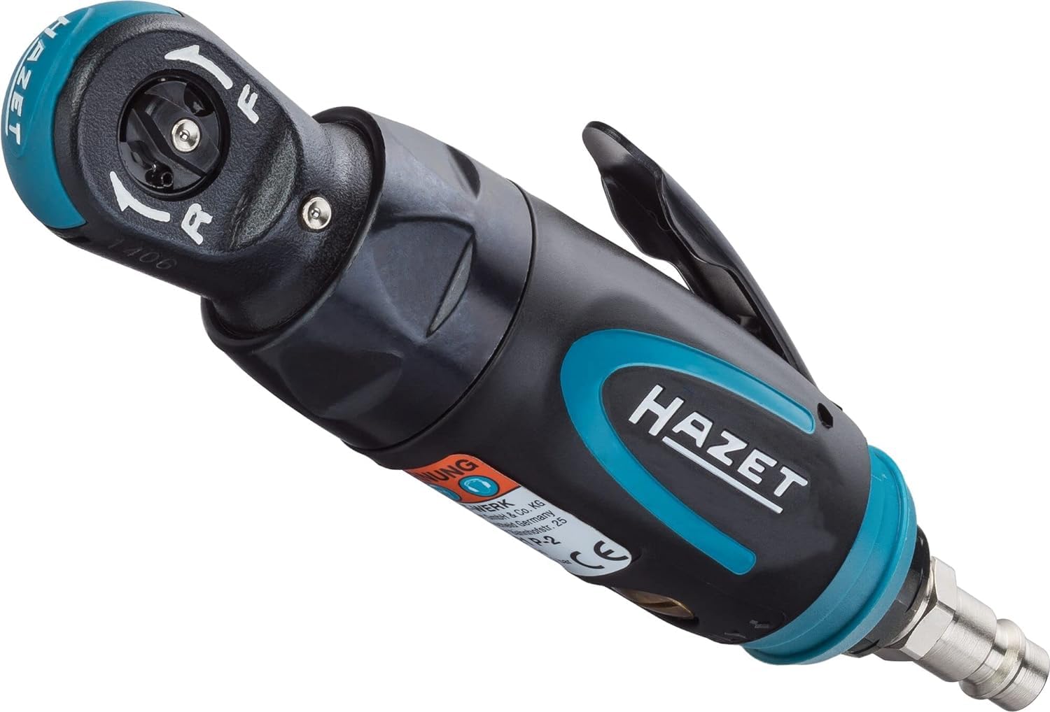 HAZET Mini-visseuse à cliquet 9021P-2 I modèle court, 250 tours/min, peu de vibrations I sortie : carré 6,3 mm (1/4 pouce) I pour le serrage manuel'.