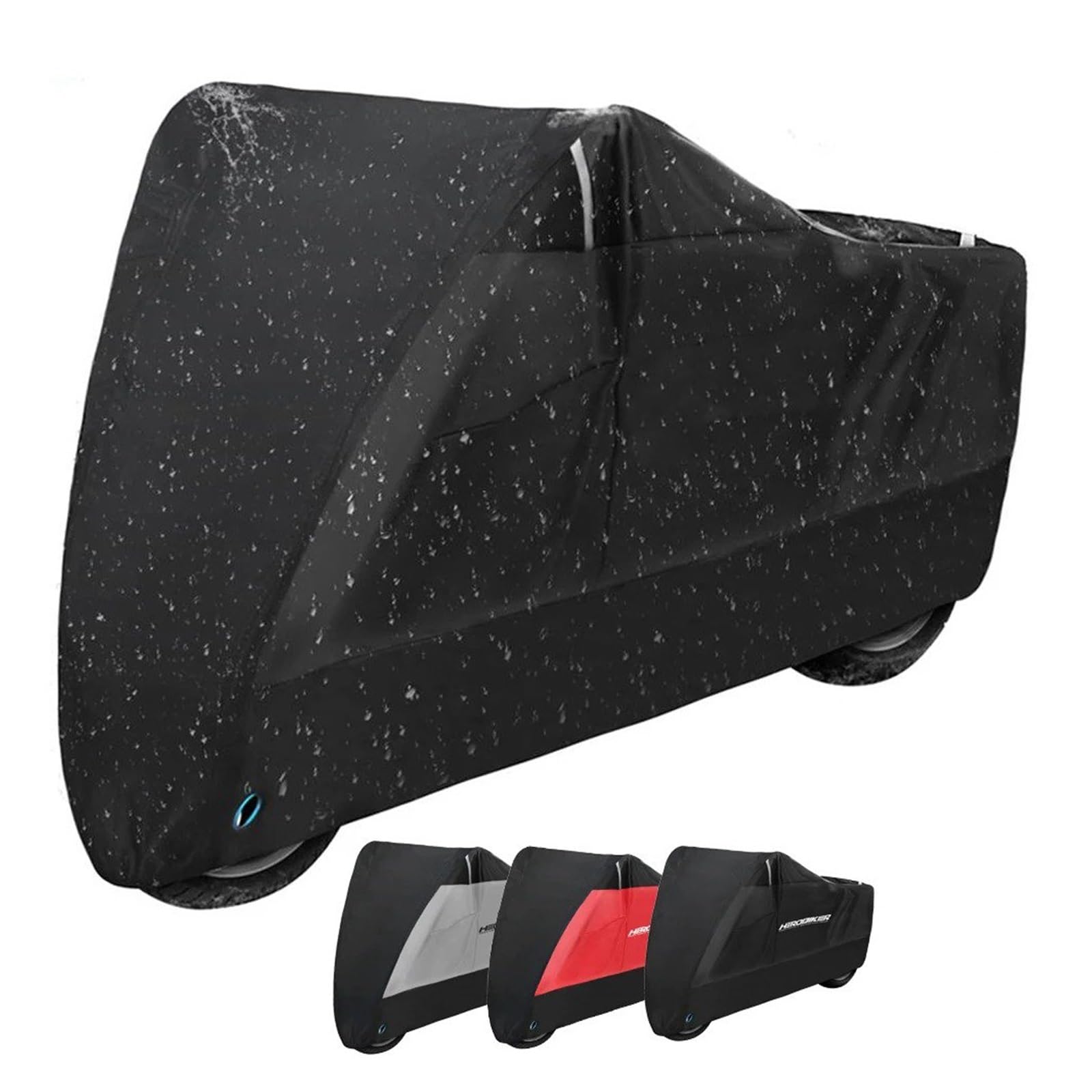 Funda para Moto Scooter para Cubierta Impermeable De Motociclista Motocicleta Moto Scooter Protector UV A Prueba Polvo M-4XL Negro(MZ002-Black)