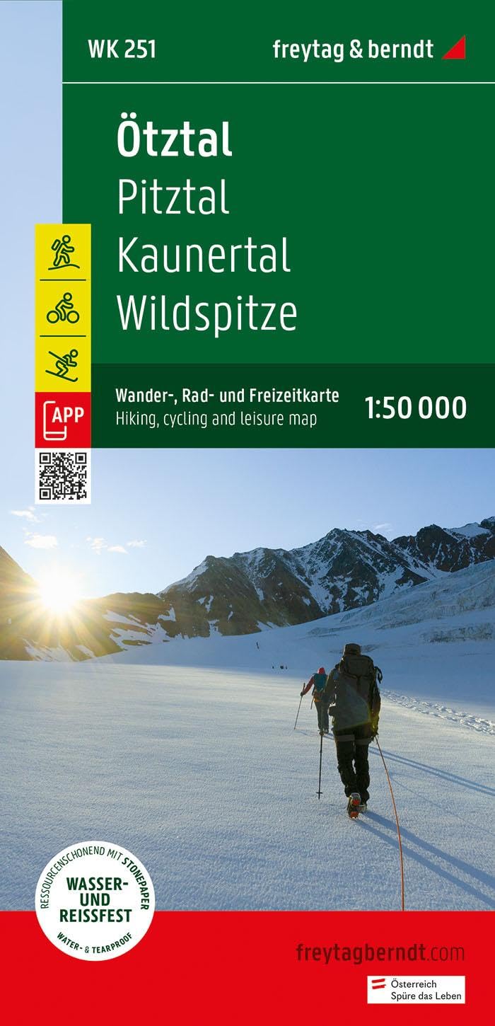 Ötztal Hiking, Cycling & Leisure Map - Pitztal, Kaunertal, Wildspitze WK 251 (Wander-Rad-Freizeitkarte)