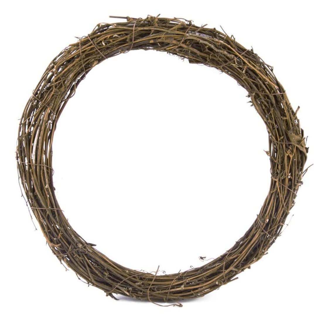 Couronne de vigne naturelle 40 cm, structure noble en rotin pour décoration d'exception