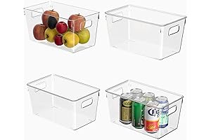 Clear Storage Bins With Lids - Stackable Closet Organization Essentials