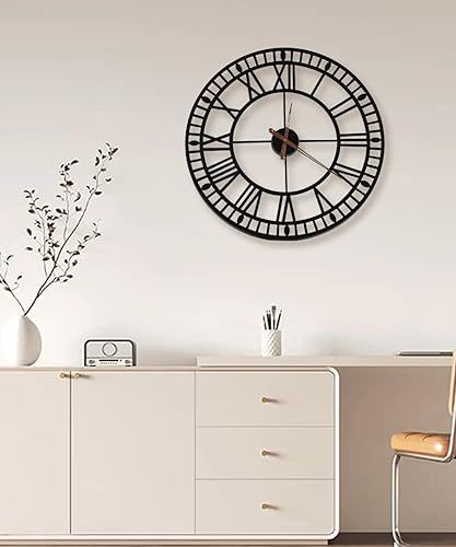 Reloj de pared grande de 13 pulgadas para decoración de sala de estar, reloj silencioso sin tictac a pilas para esquina dormitorio, hogar, oficina,