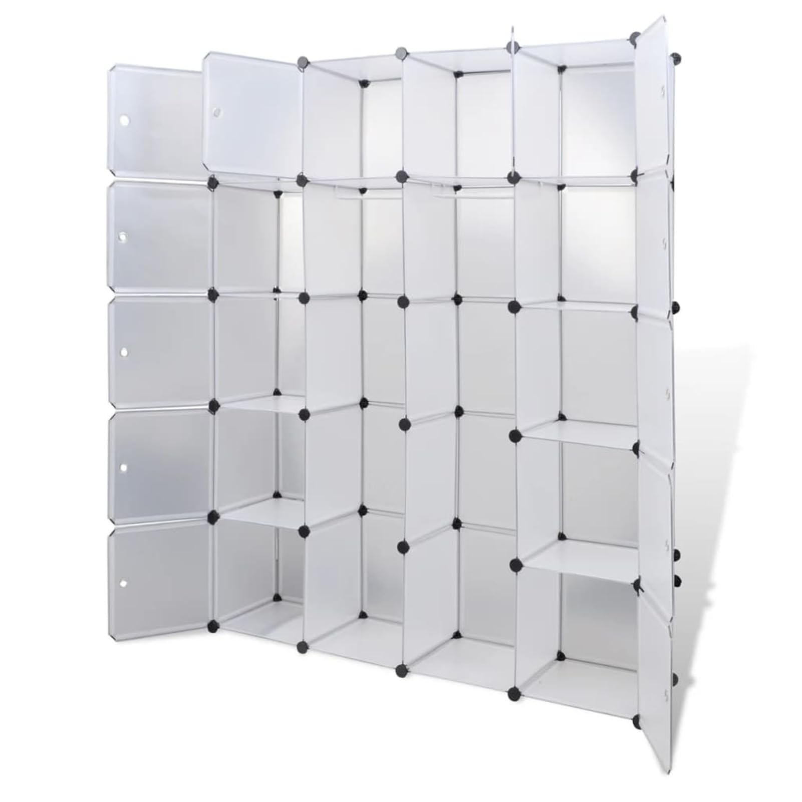 Homgoday Armario Modular Blanco con 14 Compartimentos - Organiza Ropa y Zapatos de Forma Elegante