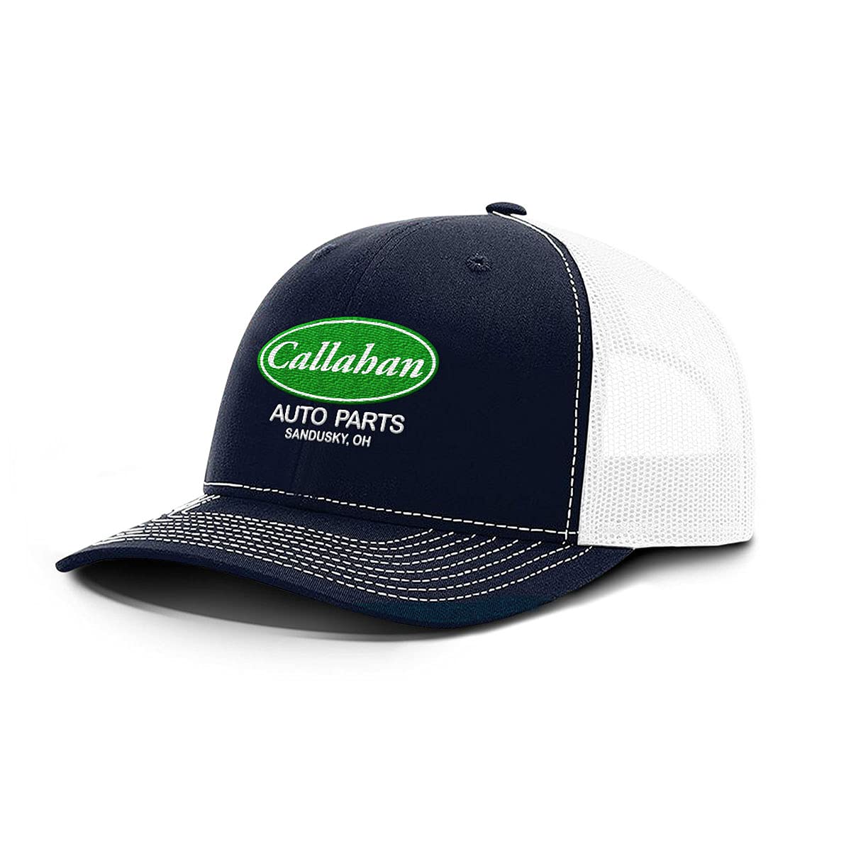BustedTees Callahan Auto Parts Back Mesh Hat - Casual Wear Baseball Cap for Mens & Womens Mesh Adjustable Snapback Strap