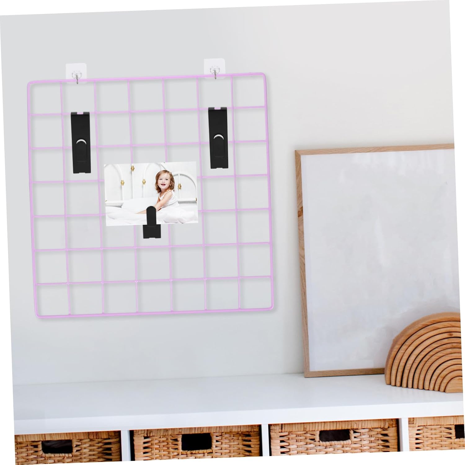 8pcs Wall Hooks for Display Practical Hangers for Wire Grid Panels Sturdy Storage for Home and Organizing Pictures