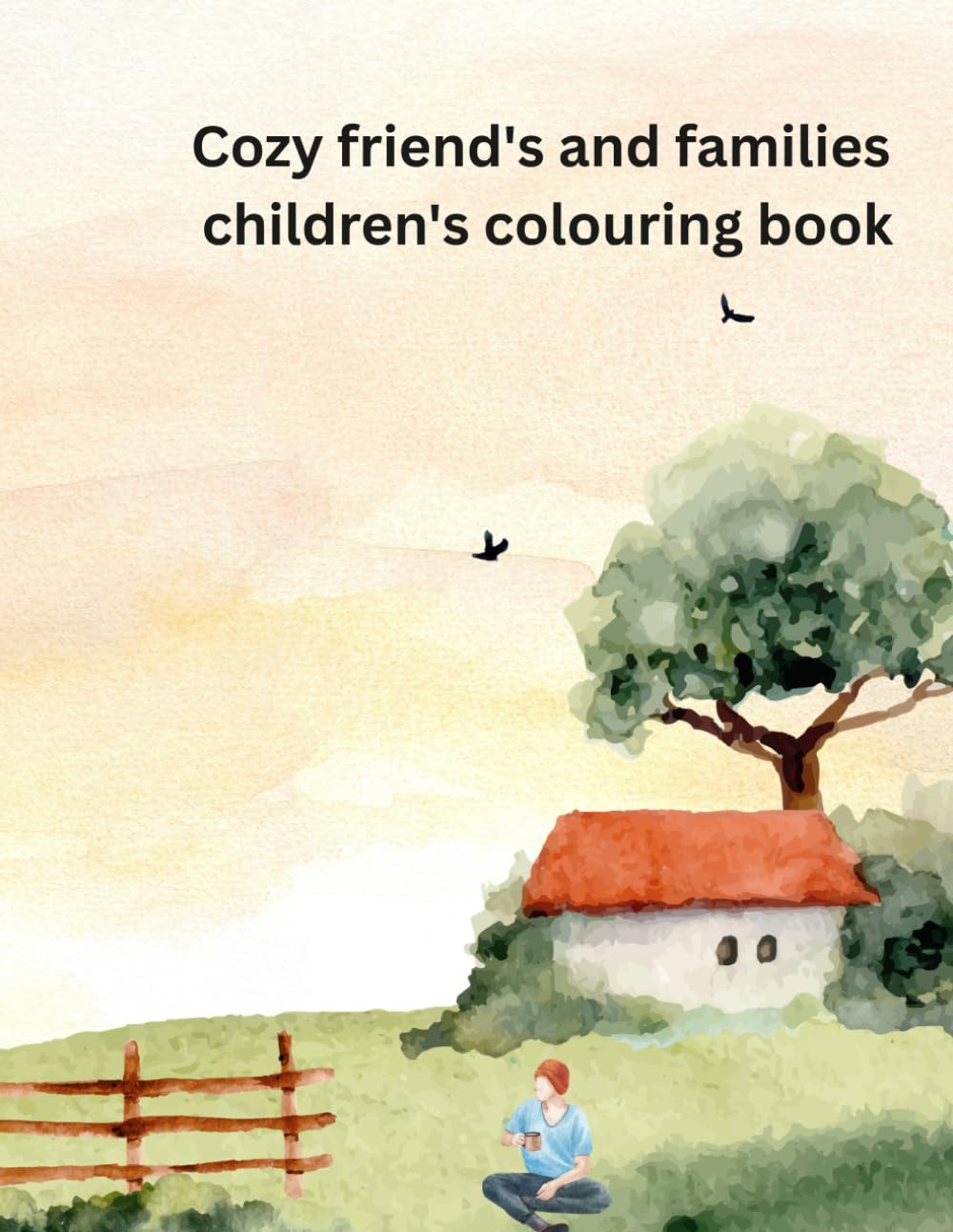 Cozy friends and family colouring book.